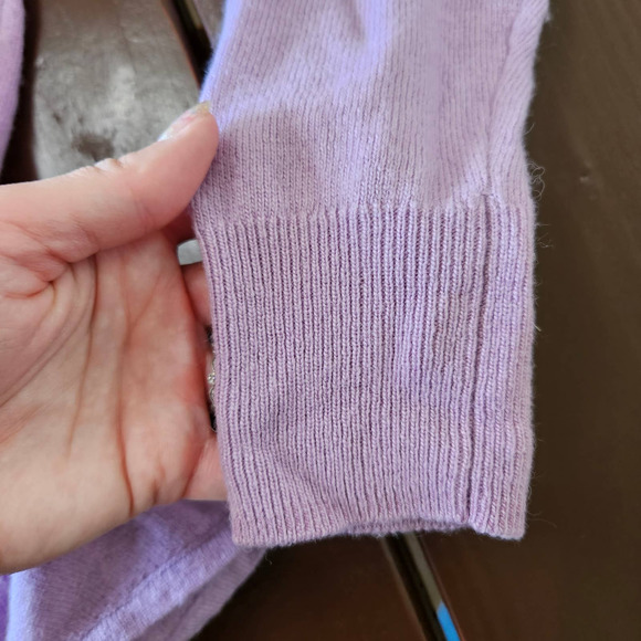 Madewell Women's Sz XS Lavender Mock Neck Wool & Alpaca Blend Sweater - Picture 4 of 9